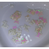 vlindertjes 0,5 cm. wit tintjes